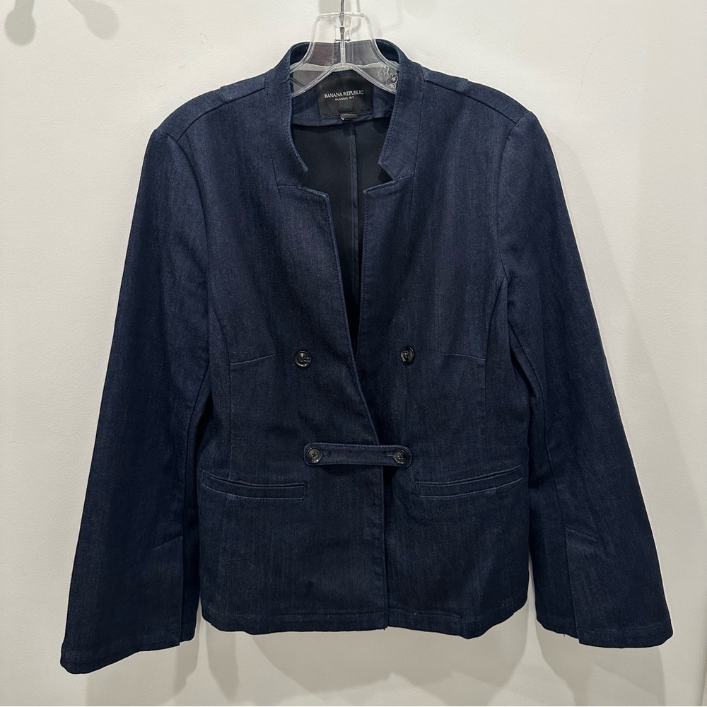 Banana Republic Jean Blazer with Bell Sleeves